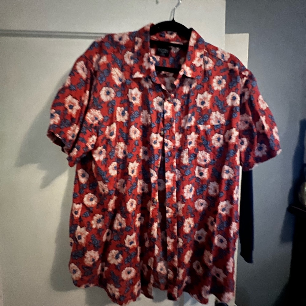Floral Red Shirt